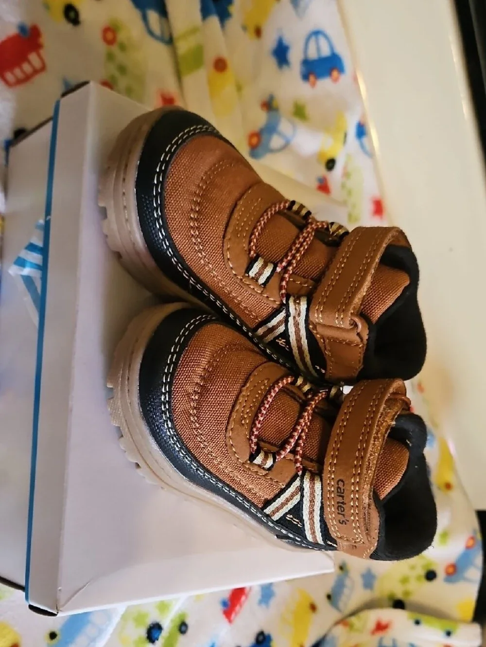 Carter's Brown and Black Kids Rugged Lace-Up Boots